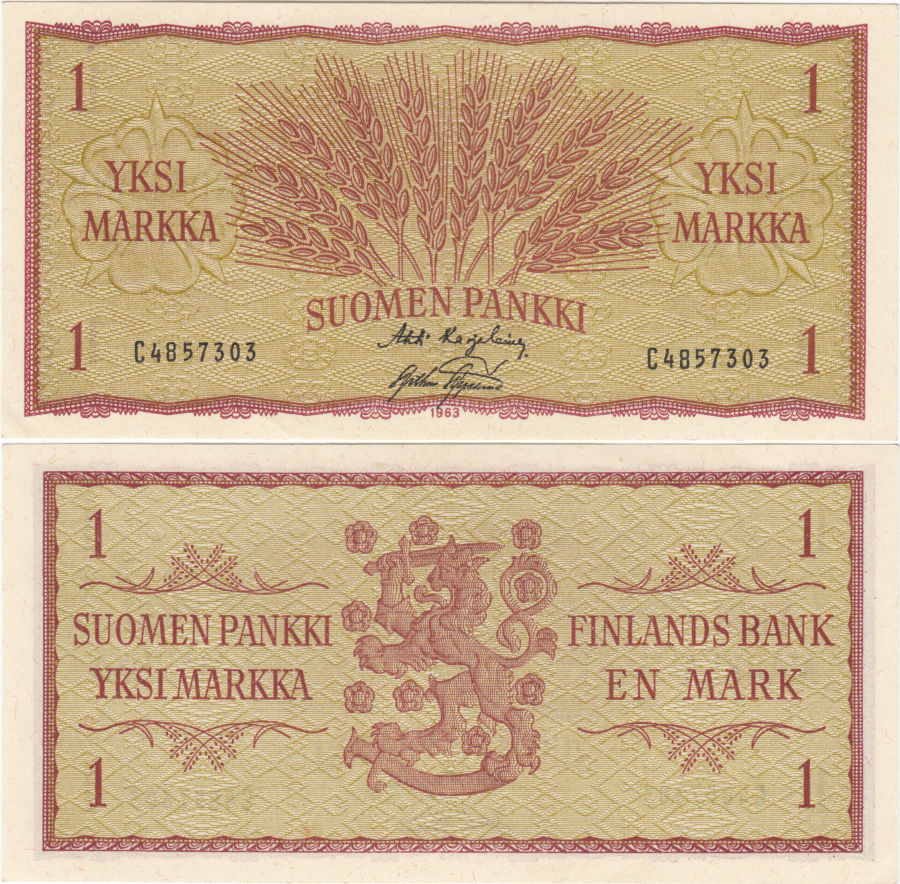 1 Markka 1963 C4857303 kl.8-9